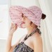 Polka Dot  Straw Visor Hat Summer Sun Beach Foldable Roll Up Wide Brim Cap  eb-46877619